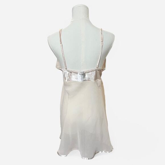 Secret Treasures Nude Floral Embroidered Sequin Coquette Babydoll Slip Dress XL - Picture 6 of 8